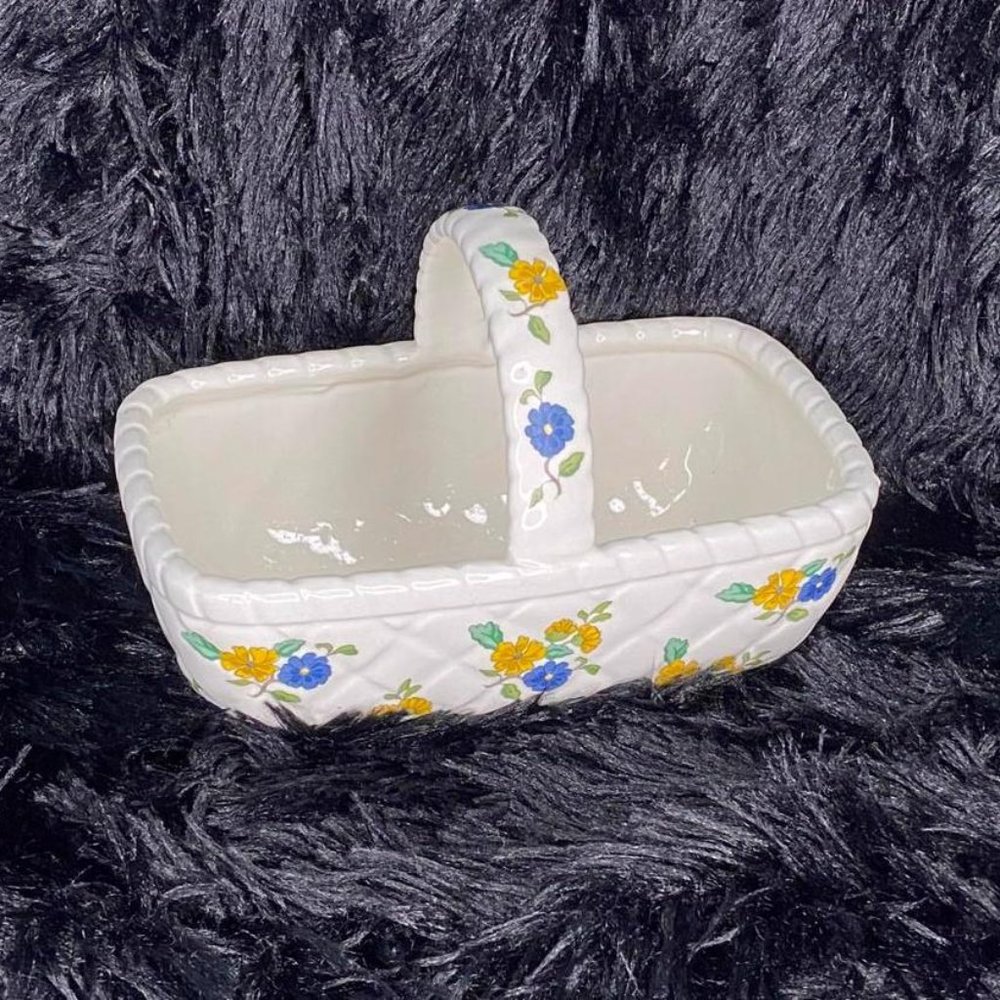 Vintage Porcelain basket by Elizabeth Arden
